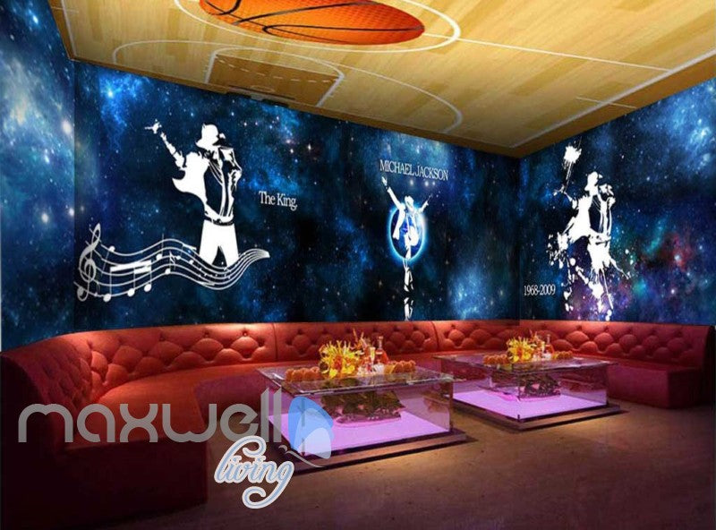 Michael Jackson The King Over A Stellar Sky Art Wall Murals Wallpaper Decals Prints Decor Idcwp Jb 000677