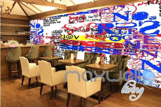 3d Graffiti Code Wall Mural Paper Art Print Decals Decor Living Room Idcwp Ty 000020