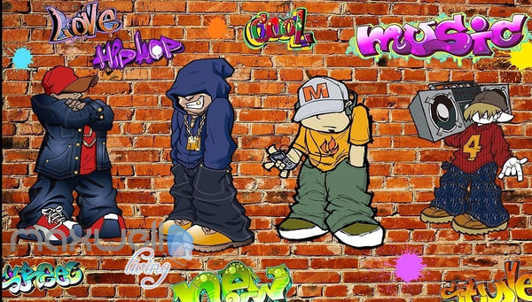 3D Graffiti Hip Hop Boys Wall Murals Wallpaper Wall Art Decals Decor I –  IDecoRoom