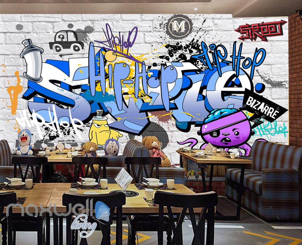 3D Graffiti Bizarre Letters Wall Murals Wallpaper Wall Art Decals