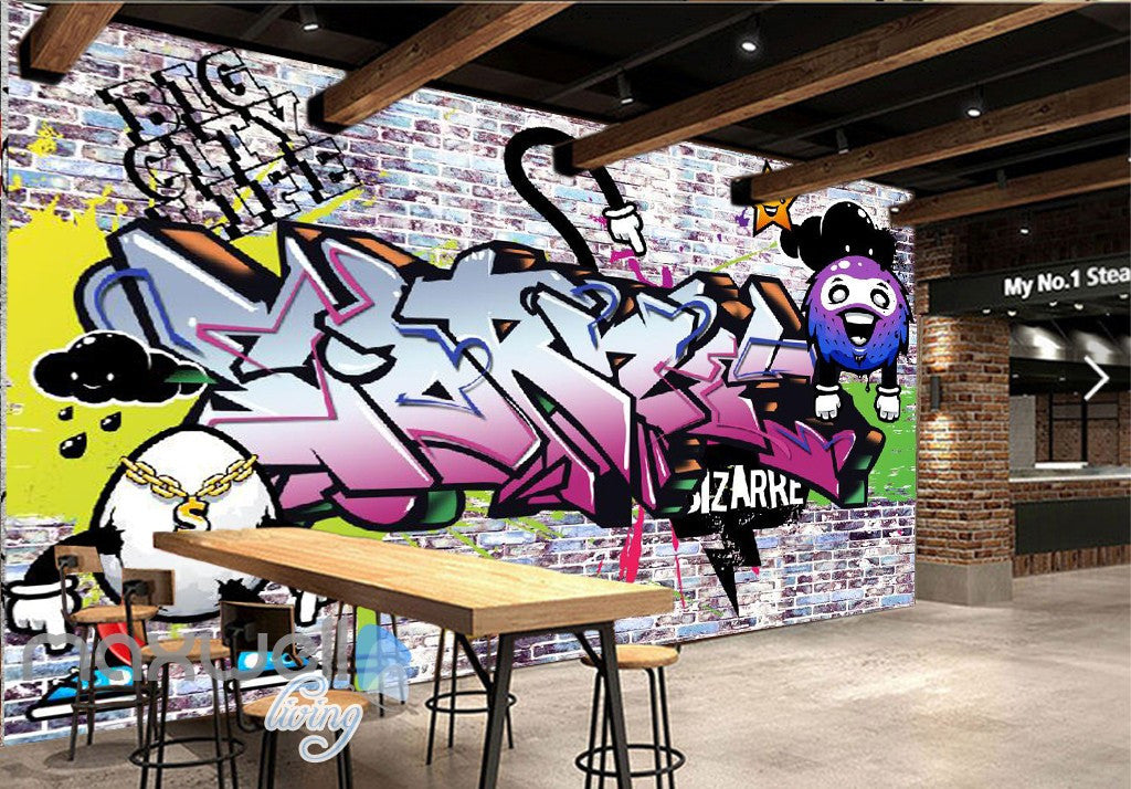 3d Graffiti Bizarre Star Letters Wall Murals Wallpaper Wall Art Decals Idecoroom