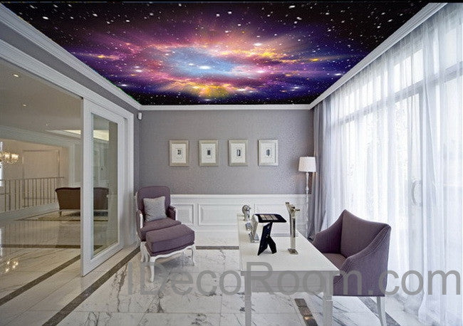 3d Infinity Galaxy Colorful Nebula Ceiling Wall Mural Wall Paper