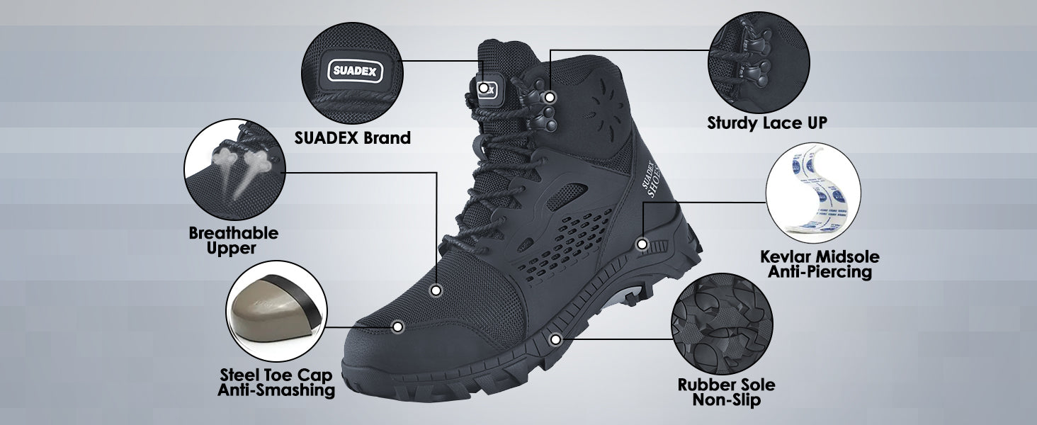 ARMOUR | SUADEX Indestructible Steel Toe Boots – SUADEXSHOES