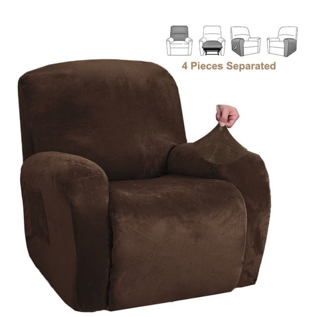 Promotion New 4 Separate Piece Recliner Chair Cover Sofa Couch Armchair Cover Thick Soft Lazy Boy Slipcover Stretch Elastic - Pretty Little Wish.com
