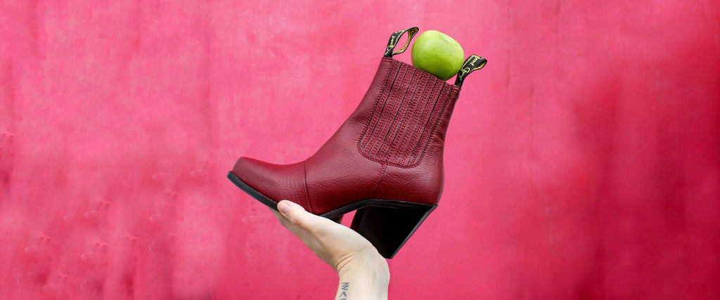 apple leather boot