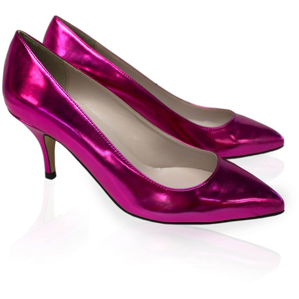 fuchsia kitten heels