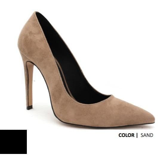 Faux-Suede 110mm High Heels (Sand) by 