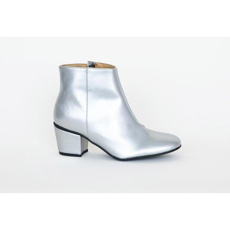 'Noah' silver vegan-leather bootie by Good Guys Don't Wear Leather ...