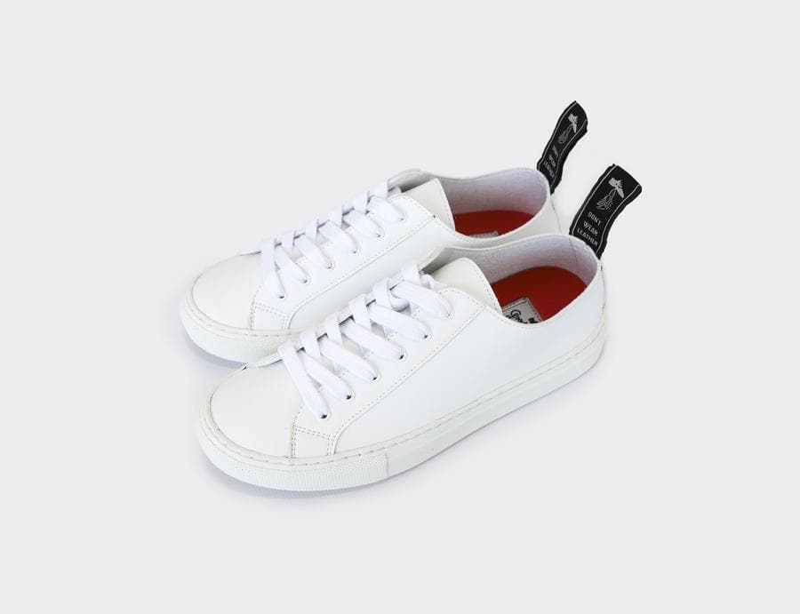 'Samo' Vegan-Leather Sneaker by Good Guys Don't Wear Leather - White ...