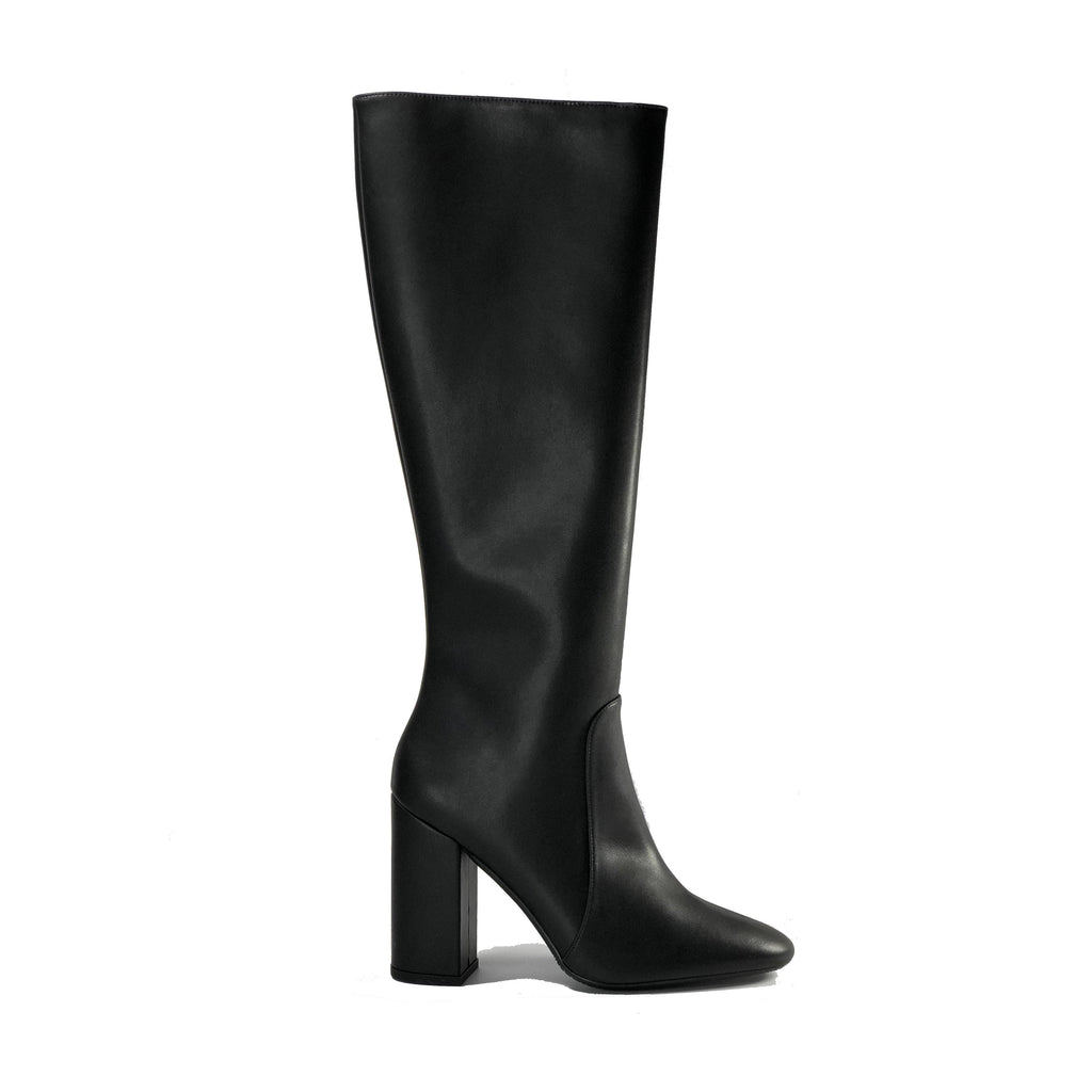 vegan leather black boots