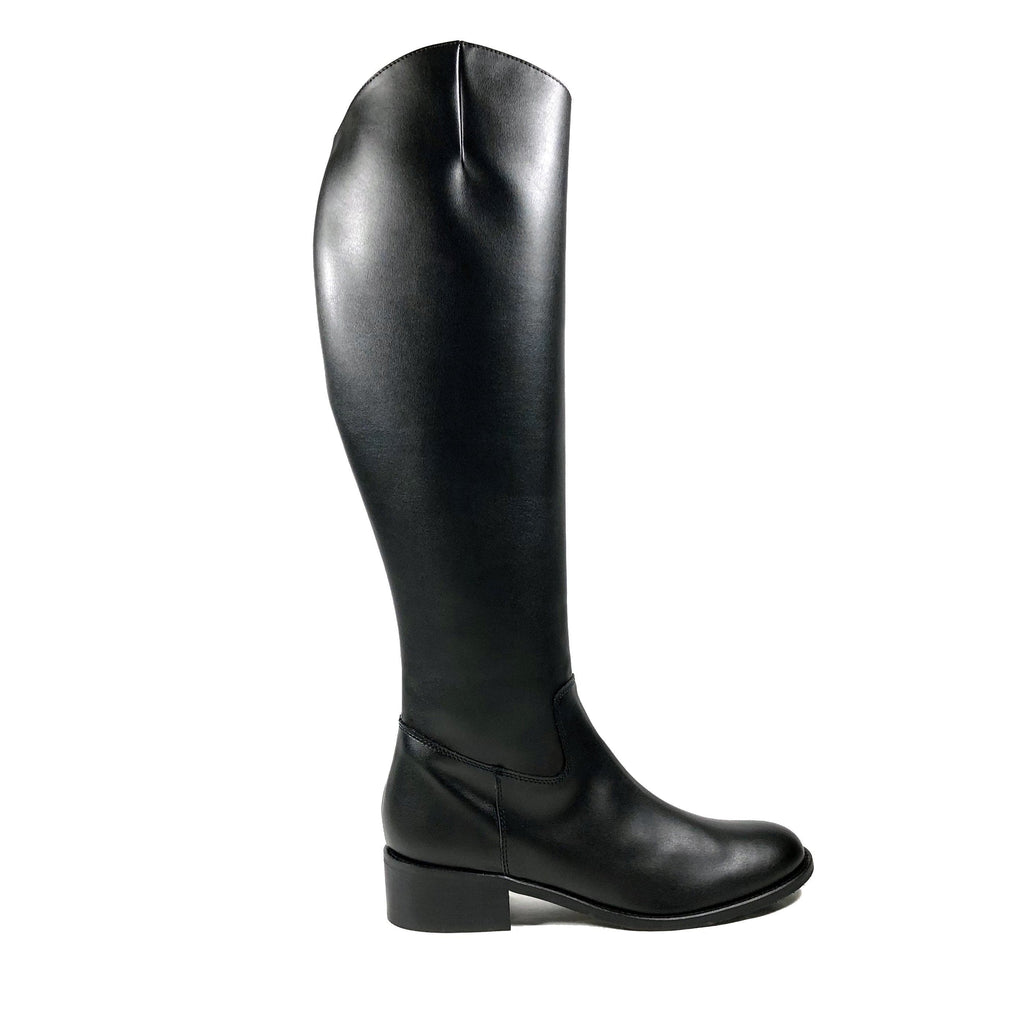 vegan black knee high boots