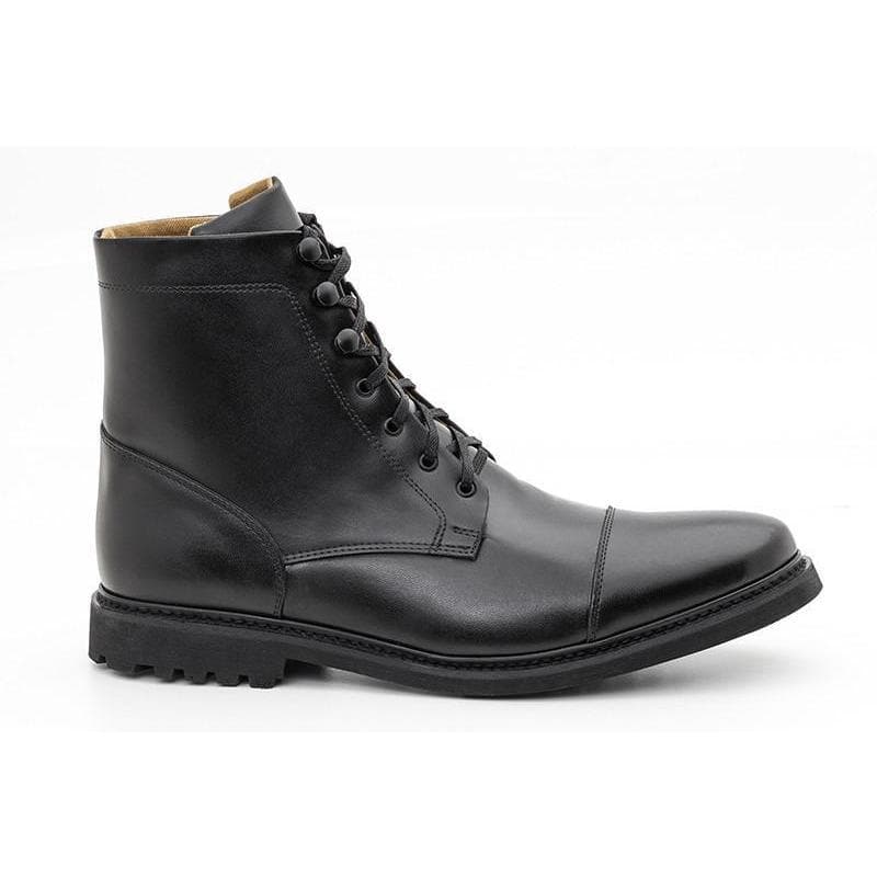 Work Boot - vegan men's lace-up boots by Ahimsa - black – Vegan Style