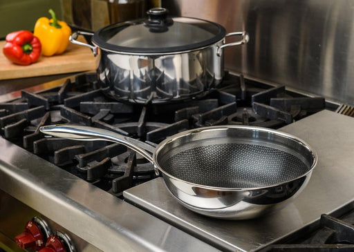 Frieling Black Cube Hybrid Stainless Steel/Nonstick 11 inch Saute Pan with Lid