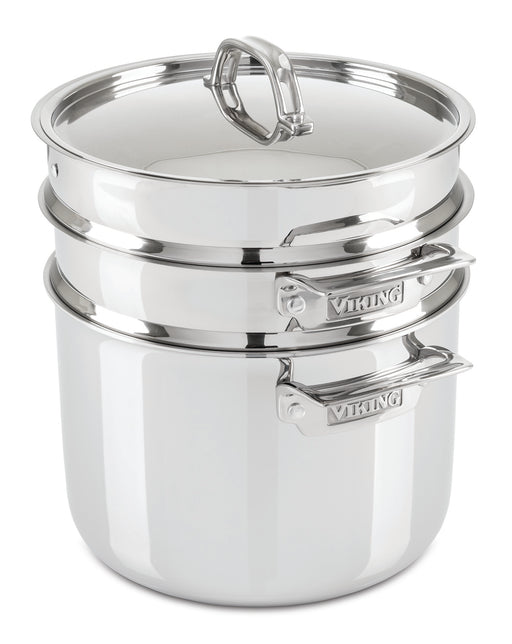 Viking 3-Ply Oval Roaster 8.5-Quart with Metal Induction Lid Rack