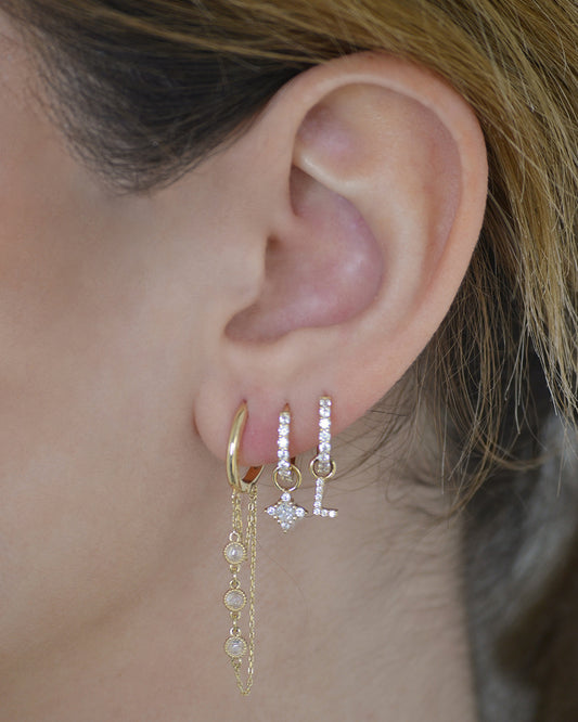 Elle Pearl and Gold Safety Pin Earrings – Quill Fine Jewelry and