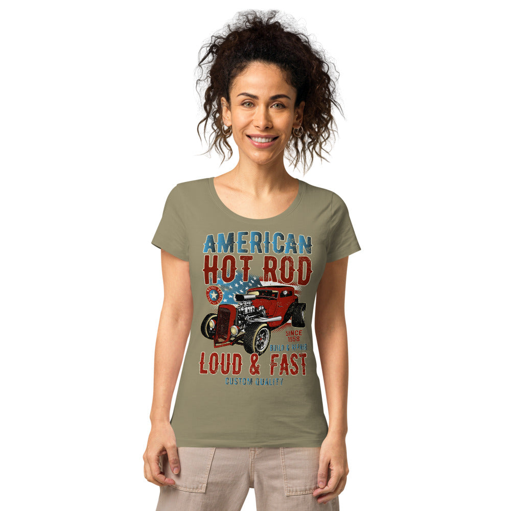 American Hot Rod Loud & Fast, Basic Bio-T-Shirt für Damen, S - 2XL