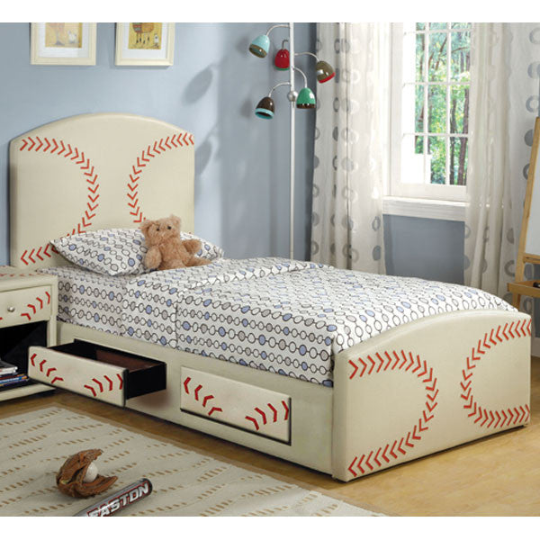 All Star Sport Themed Design Youth Bed Frame Set With Storage