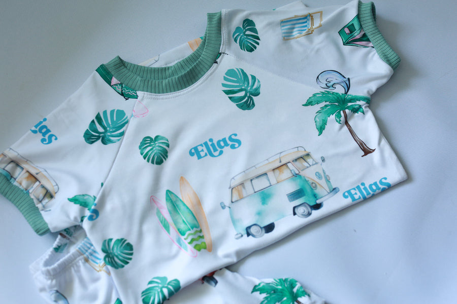 Beach Bum Pajamas  - Short or Long Sleeve (3 months to kids 14)