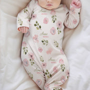 Abigail Floral Knotted Baby Gown