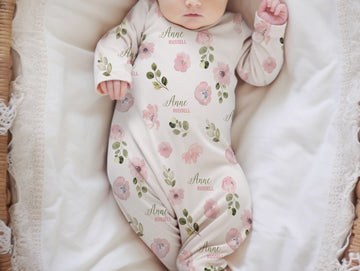 Abigail Floral Knotted Baby Gown