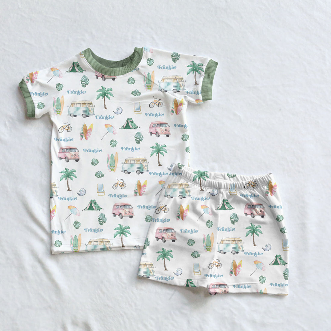 Beach Bum Pajamas  - Short or Long Sleeve (3 months to kids 14)