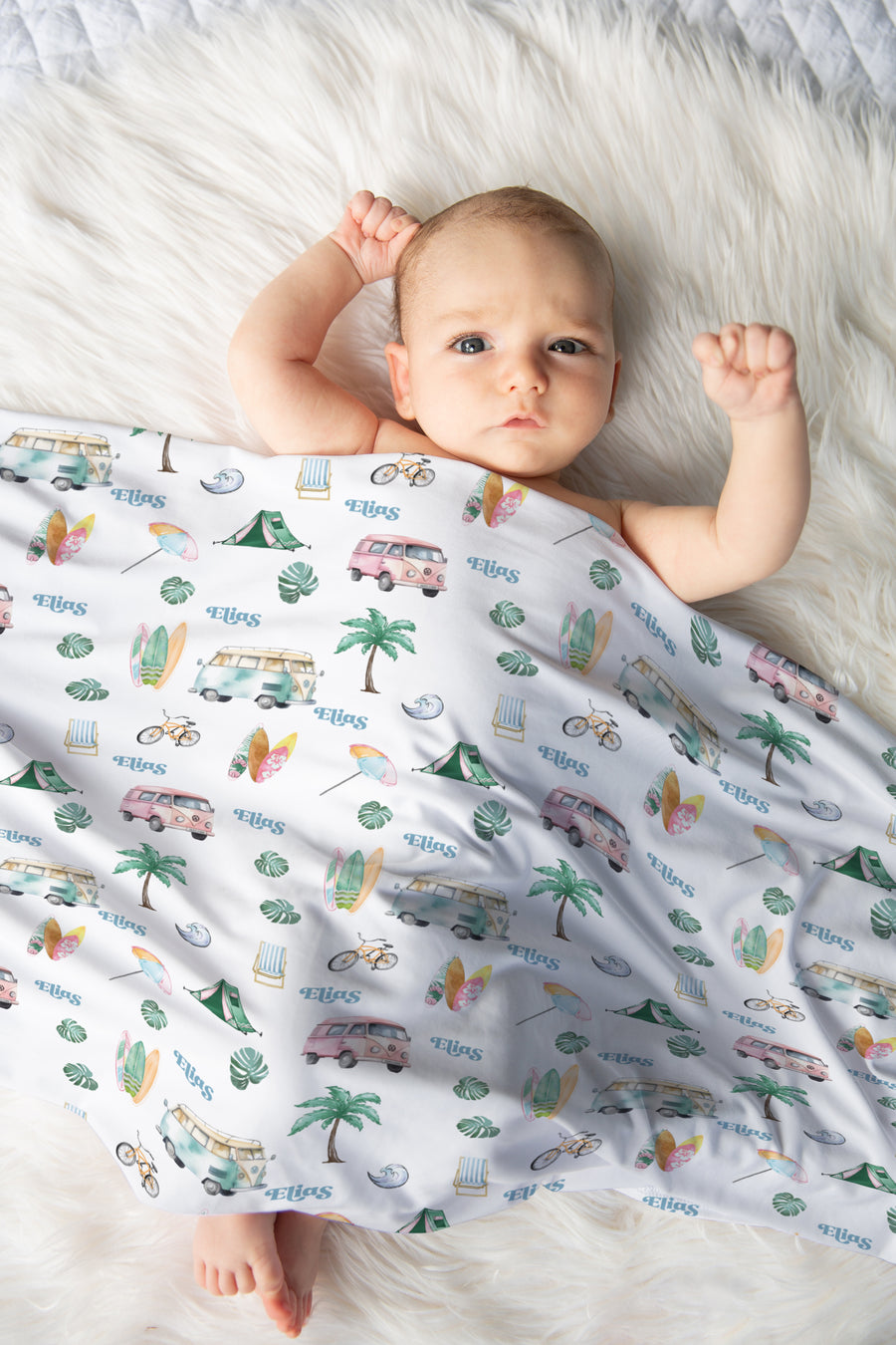 Beach Bum Stretchy Swaddle (Boy and Girl Options)