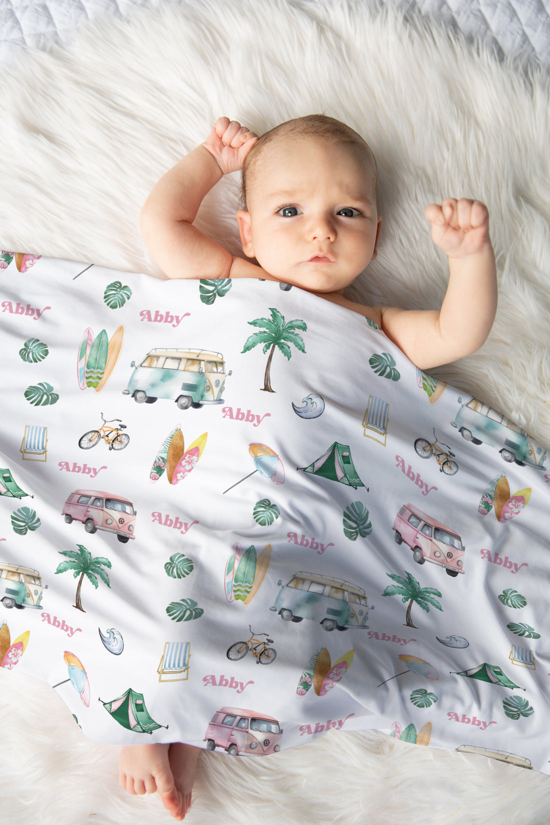 Beach Bum Stretchy Swaddle (Boy and Girl Options)