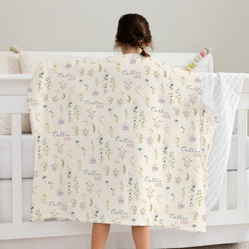 Wildflower Toddler Sherpa Blanket