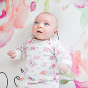 Pretty Peony Floral Knotted Baby Gown
