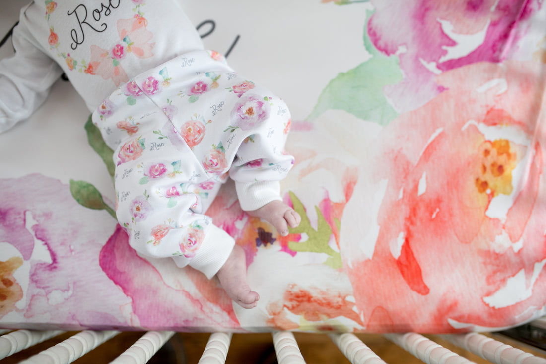 Pretty Peony Crib Sheet