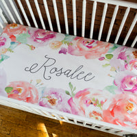 Pretty Peony Crib Sheet