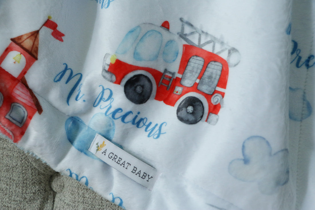 Frankie the Fireman Baby Deluxe Blanket