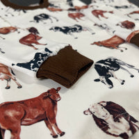 Cow Print Pajamas  - Short or Long Sleeve (3 months to kids 14)