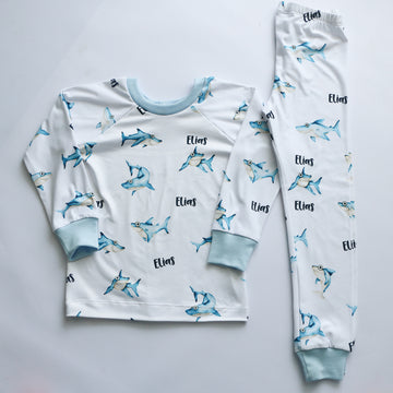 Baby Shark Pajamas - Short or Long Sleeve (3 months to kids 14)