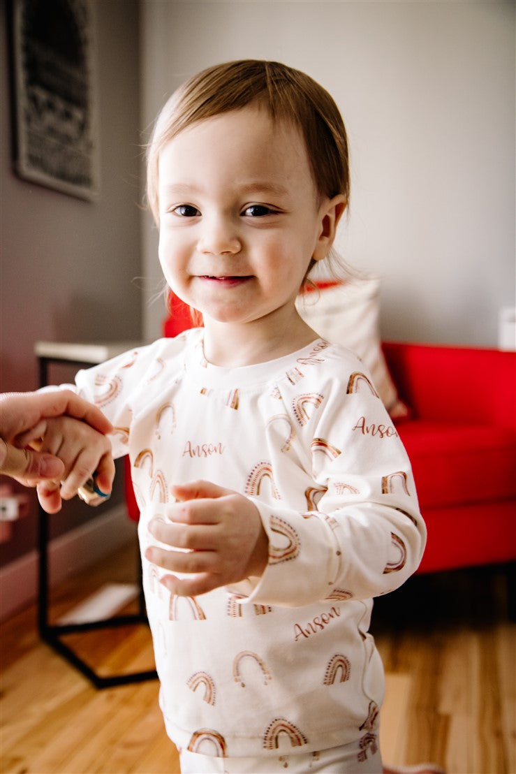 Boho Rainbows Pajamas  - Short or Long Sleeve (3 months to kids 14)