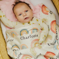 Rainbow Neutral Baby Deluxe Blanket