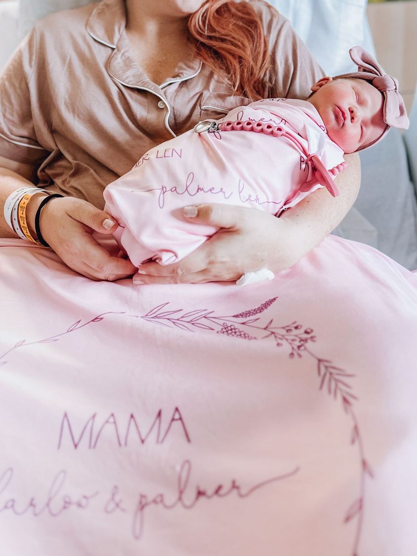 Camden Pink Mommy Blanket