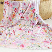 Amelia's Pink Floral Stretchy Swaddle