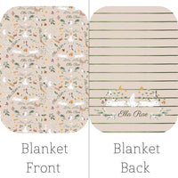 Bunny Garden Stroller Blanket