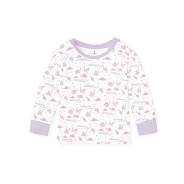 Pink Dinos Pajamas  - Short or Long Sleeve (3 months to kids 14)