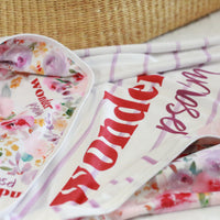 Amelia's Pink Floral Stroller Blanket