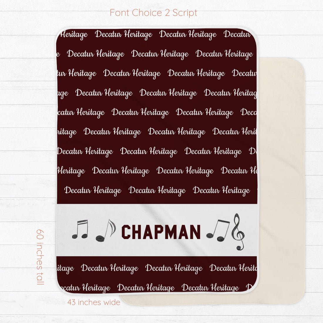 Band or Chorus Team Blanket - multiple colors