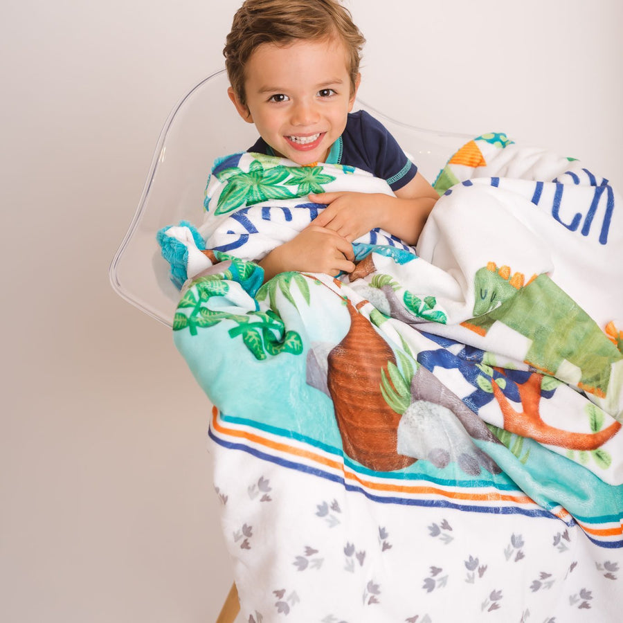 toddler blanket with dinosaurs
