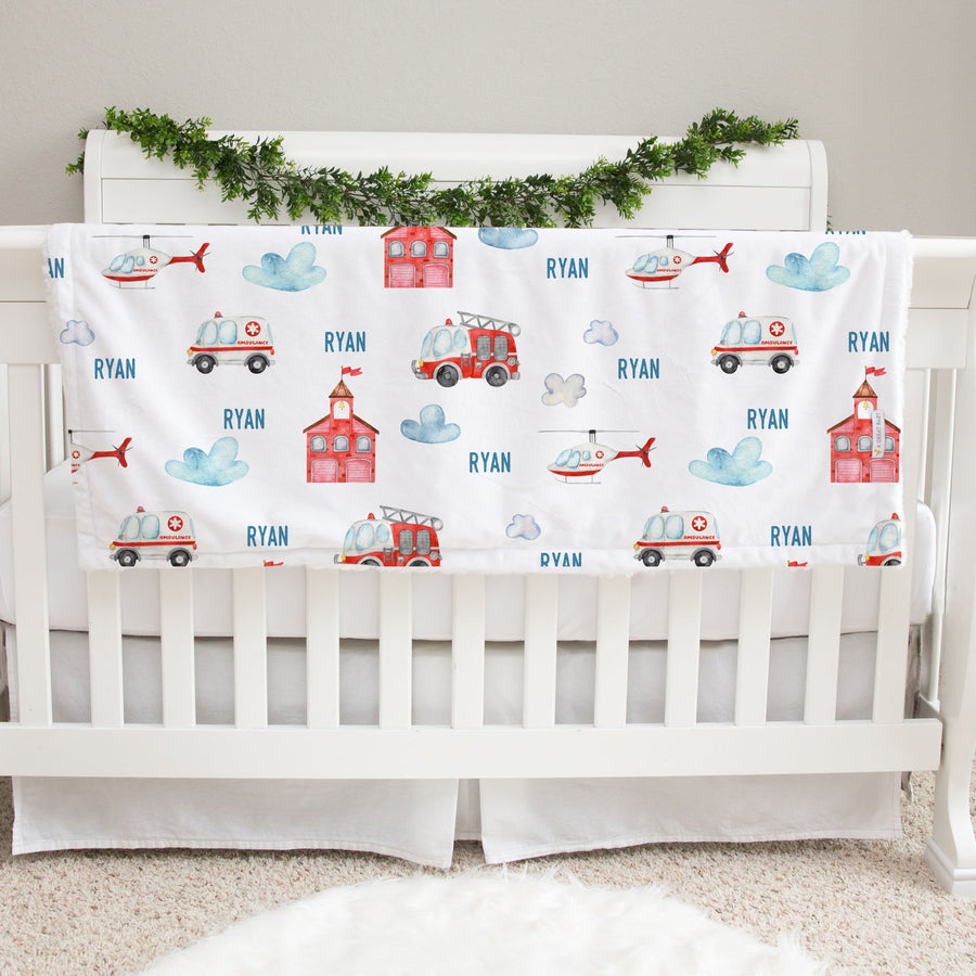 Frankie the Fireman Baby Deluxe Blanket