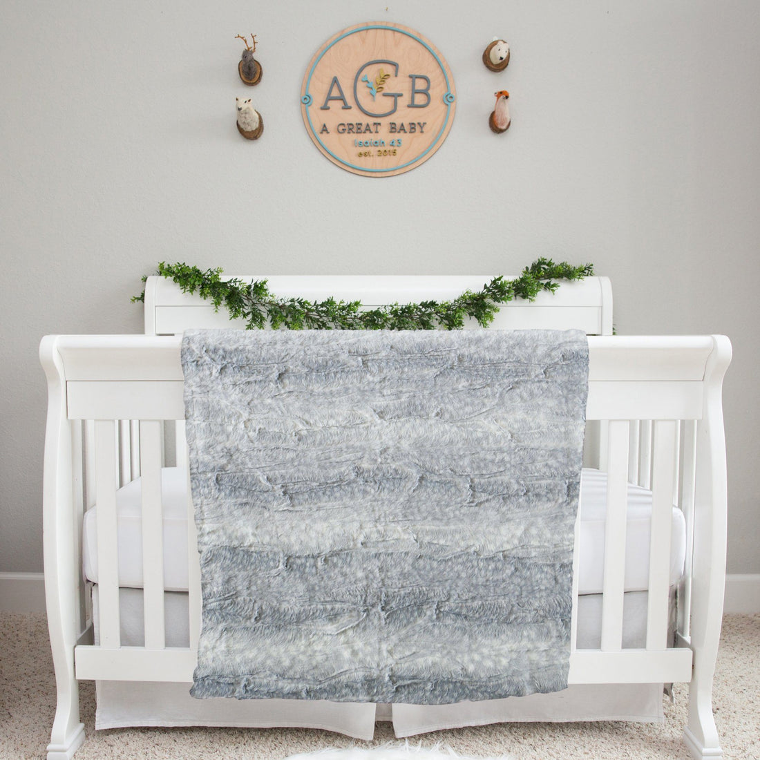 Gray Mudcloth Baby Deluxe Blanket