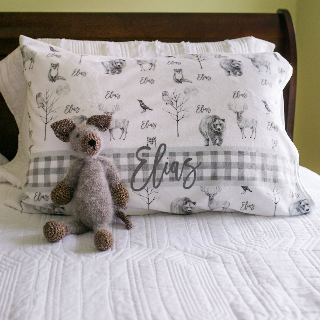 Gray Wildlife Pillowcase