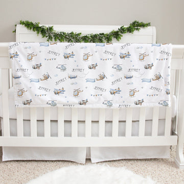 Jeff the Pilot Baby Deluxe Blanket