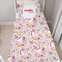 Amelia's Pink Floral Minky Deluxe Throw