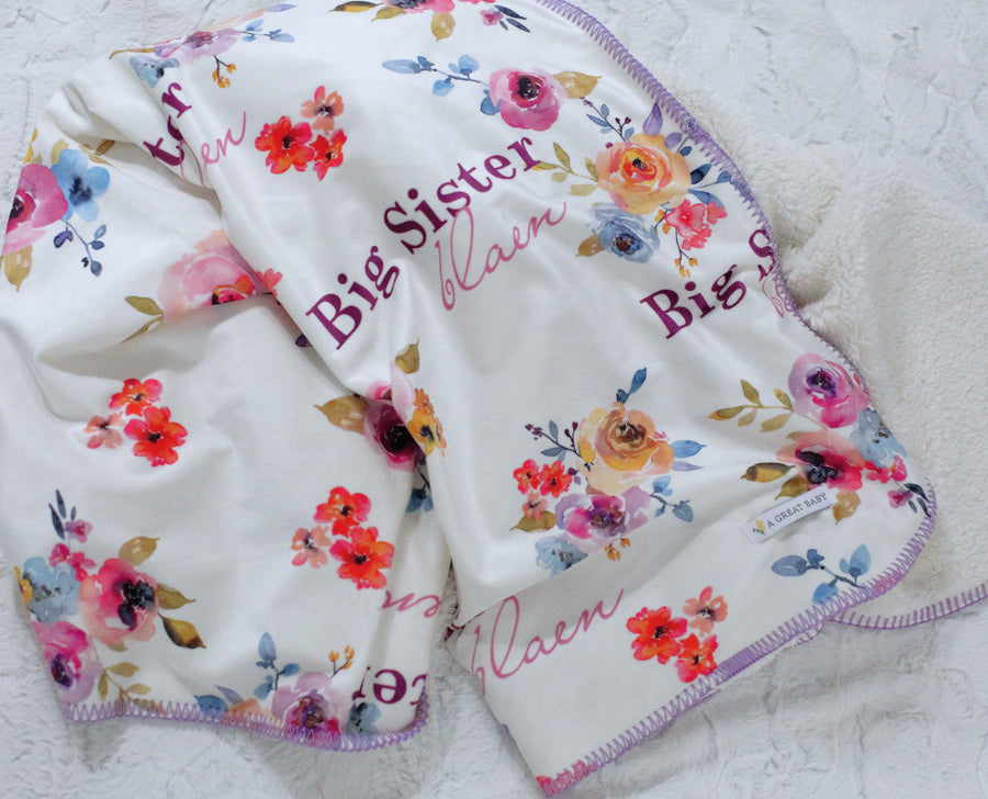Maeve Floral Toddler Sherpa Blanket