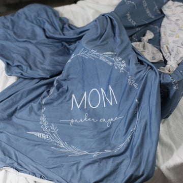 Camden Smokey Blue Mom Blanket